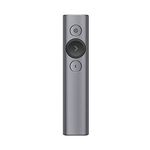 Logitech Spotlight Wireless Presentation Remote, 2.4 GHz and Bluetooth, USB-Receiver, Digital Laser Pointer, 30-Meter Operating Range, Dual Connectivity, Timer, PC/Mac/Android/iOS - Grey