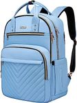 Laptop Backpack for Women Men, Water Resistant Travel Work Backpacks Purse Stylish College Business Teacher Nurse Computer Bag, Fits 17.3" Laptop Light Blue