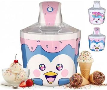 1.2 Quart Penguin Electric Ice Cream Maker Machine for Kids – Best Countertop Ice Cream Machine for Homemade Soft Serve, Sorbet, Gelato, Frozen Yogurt – Fun & Easy Desserts for Families, Easy To Clean
