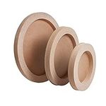 OLYCRAFT 3pcs Wood Canvas Boards Round Wood Painting Boards, Unfinished Wood Paint Pouring Panel Boards for Painting Crafts (5.7", 7.8" & 9.6" Diameter)