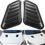 AAKICHI Car Bonnet Vent Cover, Decorative Air Flow Intake Hood Scoop Bonnet Vent Cover (Black) Enhance Your Ride's Look with Stylish Car Accessory, Compatible With All Car's & SUV's