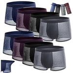 4/8Pcs Boxhero Bamboo Fiber Boxer Briefs, Bamboo Fibre Boxer Shorts - for All-Day Comfort, Box Hero Underwear for Men (CA/US, Alpha, Large, Regular, Regular, 8Pcs Mix)