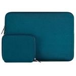 MOSISO Laptop Sleeve Compatible with MacBook Pro 16 inch M3 M2 M1,15-15.6 inch Notebook Computer, 15.6 inch Laptop Sleeve Bag, 16 inch Laptop Sleeve, Neoprene Bag Cover with Small Case, Deep Teal