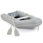 DARTMOOR 230x130x33cm Heavy Duty Inflatable Kayak, Portable Boat Raft for Adults with Aluminum Oars, 2 Person 300kg Foldable Dinghy Float for Fishing Hunting or Playing on Lakes Rivers and Rapids