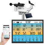 Logia 7-in-1 Wireless Weather Station with 8-Day Forecast, Wi-Fi, Solar Cell & Large 19" Color Display | Measures Wind Speed/Direction, Rainfall, UV Index, Light Intensity, Temperature & Humidity