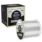 RIKIMARU Fluoro Fishing Line, 100% Fluorocarbon Coated Fishing Line (Clear, 8LB/0.26mm/300Yds)