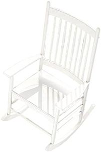 Rocking Chair Lounge Chair White Front Porch Rockers Set of 2, Outdoor Patio Garden Rocking Chairs for Adults, Solid Wood Lounge Chair for Balcony Backyard Deck, Load 330lb