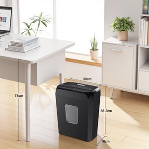 Bonsaii 6-Sheet Cross Cut Paper Shredder – Compact Home Office