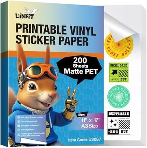 Uinkit Matte Printable Vinyl Sticker Paper Menu Size 11" x 17" 200 Sheets