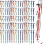 200 Pcs 6 in 1 Multicolor Ballpoint Pen Bulk 0.5 mm 6 Color Retractable Ballpoint Pen Colorful Ink Pen Party Favors Rainbow Pen for Nurses, Gel Ink Nurse Pens for Office School Students Kids (200)
