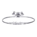 Philip Jones Silver Plated Little Sister Bracelet Created with Zircondia® Crystals