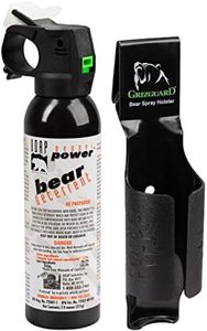 UDAP Pepper Power Bear Spray Self Defense Deterrent with Griz Guard Holster for Camping, Hiking, Fishing, Powerful Blast Pattern, 30 ft Fog Barrier, 12SO, 7.9 oz