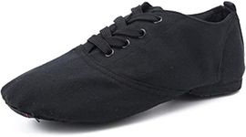 IKAANYA Unisex Canvas Jazz or Dance Shoes (Black, UK 6)