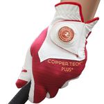 Copper Tech Adv Women's Golf Gloves - Joint Support for Golfers with Copper Compression - 100% AAA Synthetic Leather - Built for Comfort & Joint-Friendly - Golf Gloves Women Both Handed Golfers