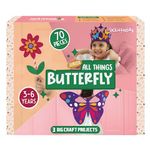 jackinthebox Butterflies Costume Craft kit for 3 to 5 Year olds, 3 Craft Projects, Great Gift for Girls Ages 3,4,5 Years