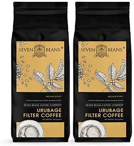 Seven Beans - URUBAGE South Indian Filter Coffee Powder - Coffee: 80%, Chicory: 20%,500 g (Medium Roast) (Pack of 2)