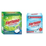 FORTUNE Dishwasher Tablets, 5 in 1 Action, Fresh Scent, 30 Count & Fortune Dishwasher Salt - 1 Kg - Compatible with all Dishwasher Brands