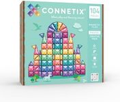 CONNETIX Magnetic Tiles Pastel Creative Pack, 104 Pieces