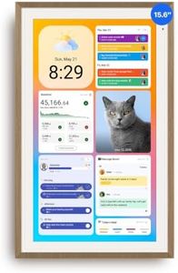 ApoloSign Digital Calendar: 15.6" Wall Planner Electronic Calendar, Smart Touchscreen Interactive Display for Chore Chart, Family Schedules, Supports All Apps via Google Play (Brown, 15.6-inch)