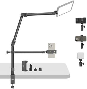 SmallRig Live Desktop Camera Bracket, Camera Desk Mount Stand with Flexible Arm with 360° Rotatable Ball Head, Tabletop C Clamp for Photography Videography Live Stream-4456