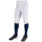 Champro Men' Triple Crown Classic Baseball Knickers with Pinstripes White, Navy