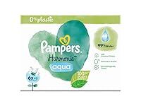 Pampers Harmonie Aqua Baby Wipes, 6 Packs of 48 Wipes = 288 Baby Wipes, Gentle Skin Protection for Delicate Skin with 99% Water