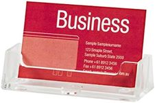 Esselte Landscape Business Card Holder, Clear