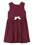 Amazon Brand - Jam & Honey Girls Dress | Cotton Frocks for Girls | Western Dress for Girls | Sleeveless Casual Dress | Ages 2-12 Wine