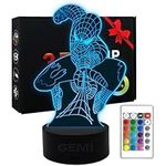 Superhero Night Light Kids,3D Lights,Superhero Lamp 16 Colors Changing Remote Control,Superhero Toys Room Decor,Bedroom Accessories,Superhero Gifts for Boys Christmas Birthday