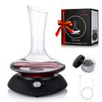 Wine Decanter with Built-in Aerator & Filter, Wine Decanter, Red Wine Decanter, Wine Aerator, Wine Gift, Lead-Free Crystal Glass 100% Hand Blown