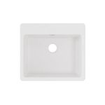 Elkay Quartz Classic ELG2522WH0 White Single Bowl Top Mount Sink