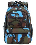 FNTSIC Cool Camouflage School Bags Children Backpacks Large Capacity Lightweight Shoulder Bags for Teenage Boys and Girls (Camo blue)