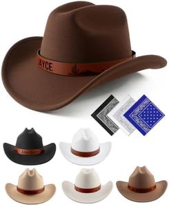 SeptCity Toddler Cowboy Hat and Bandana for Age 5-8, Kids Cowboy Hat for Boys and Girls