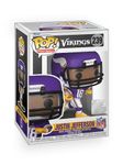 Epic Collectibles Pop Football: Vikings - Justin Jefferson Vinyl Figure Bundle with Compatible Funko Box Protector