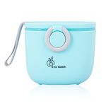 R for Rabbit Silicone First Feed Box for Baby, Kids Milk Powder Box Multi-Functional Meal Box 210G Blue