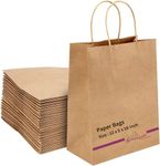 Gitanjali Paper Curves Kraft Paper Shopping Bags (Brown, 16 H x 12 W x 5 Inch G)Pack of 50