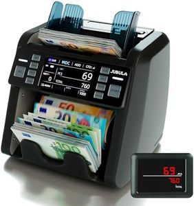 Jubula MV-550 Geldzählmaschine für gemischte Geldscheine & Falschgelddetektor | UV/MG/IR/DD / 2CIS usw. | Exakt | EUR USD GBP SEK CHF usw. | Banknotenzähler | Geldzähler (MV-550)