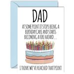 Funny Birthday Cards for Dad - Fire Hazard - Joke Rude Birthday Card for Dad from Son Daughter, Humour 40th 50th 60th 70th 80th Bday A5 Daddy Papa Father Greeting Cards