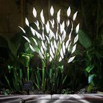 Albert Austin Set of 3 Solar Powered Leaf Design LED Lights Solar Lights Outdoor Garden Waterproof Decorative Fairy Lights with 60 LED Branch Lights Outdoor Garden & Patio Christmas Party Decoration