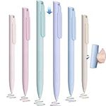 Vinuwu Pastel Pens, 6PCS Cute Coloured Gel Pens for Writing, 0.5mm Aesthetic Pens for Adult and Kids Colouring, Retractable Writech Pens, School Office Stationery Supplies, University Essentials