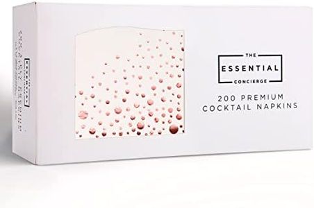 Stylish Rose Gold Napkins -Disposable Rose Gold Cocktail Napkins - 200 Rose Gold Napkins for Party - 5x5 Inch Rose Gold Napkins for Wedding - 3- Ply Rose Gold Paper Napkins- Rose Gold Dessert Napkins