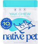 Native Pet Yak Chews – Long-Lasting Yak Cheese Himalayan Dog Chews - All Natural Dental Chews for Aggressive Chewers – 10 Pack for Large Breeds - Natural Bully Stick/Cheese Bone