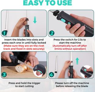 HAUSHOF Cordless Electric Carving Knife – Rechargeable Kitchen Slicer
