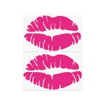 HastingsDesigner 2x Lips - Lipstick Mark, Kiss, Sexy, Girl Driver Stickers for Car/Van/Laptop, Vinyl Decals suitable for Wall, Window, Bumper or any smooth surface (Pink)