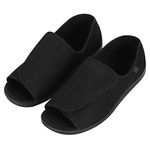 Diabetic Slippers Extra Wide Mens Edema Swollen Shoes Comfort Elderly Footwear Unisex Adjustable Surgical Orthopaedic Shoe Anti Slip Open Toe Sandals for Diabetic Feet Breathable Summer Slipper UK9.5