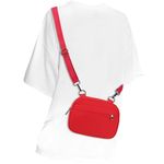 MAXTOP Small Crossbody Bags for Women Men Cell Phone Bum Bag Purse Fanny Pack with Adjustable Strap Red Sling Bag for Traveling Casual Festival Gifts