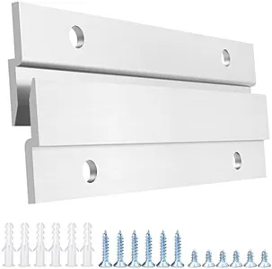 French Cleat Picture Hanger, Aluminum Z Hanger Interlocking Wall Mounting Bracket Hardware Kit Z Clips for Hanging Wall Painting, Mirrors, Panels, Artwork, Cabinet, Whiteboard (4inch-5Pairs)