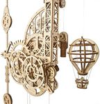 UGEARS Wooden 3D Puzzles for Adults Aero Clock - Mechanical Puzzles For Adults, Wall 3D Clock Puzzle with Pendulum Model Kit - DIY Miniature Kit Crafts For Adults - Gift for Dad, Men, Family - 320 Pcs