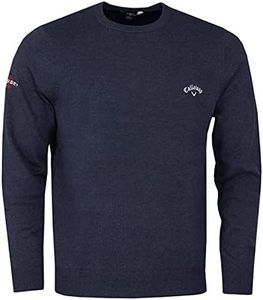 Callaway Golf Hombre Tour Logo Knit Crew Cuello Golf Suéter - Armada Brezo - L