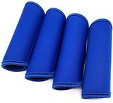 4 pcs Neoprene Handle Wraps Grip Cover Identifiers for Travel Bag Luggage Suitcase, Blue